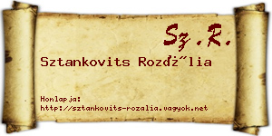 Sztankovits Rozália névjegykártya