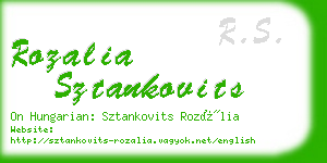 rozalia sztankovits business card